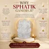 Sphatik Ganesh ji (white)